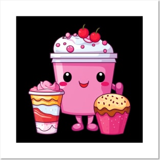 kawaii Ice cream  T-Shirt cute Candy food gilrl Posters and Art